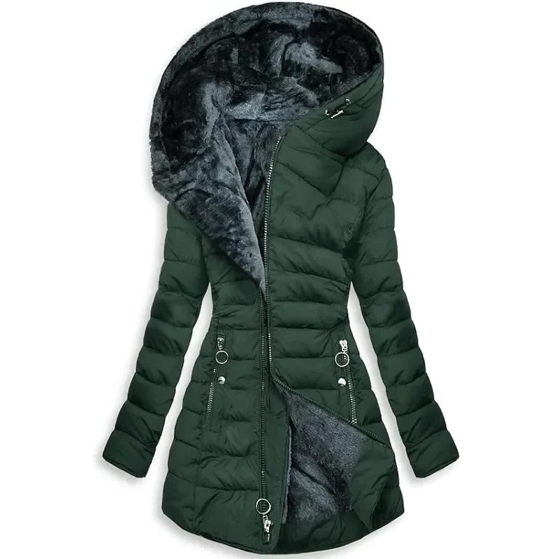 ELENA | Stylische Damen-Winterjacke mit Plüschfutter