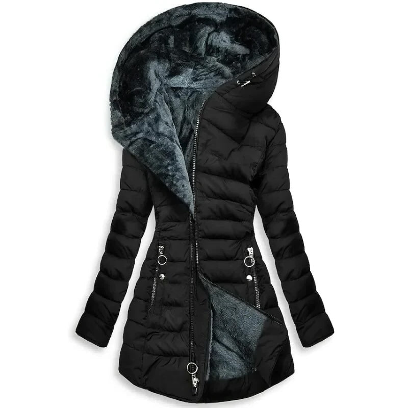 ELENA | Stylische Damen-Winterjacke mit Plüschfutter